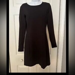 Theory Size 6 Black Ponte Long Sleeve Zip Up Sleeves
